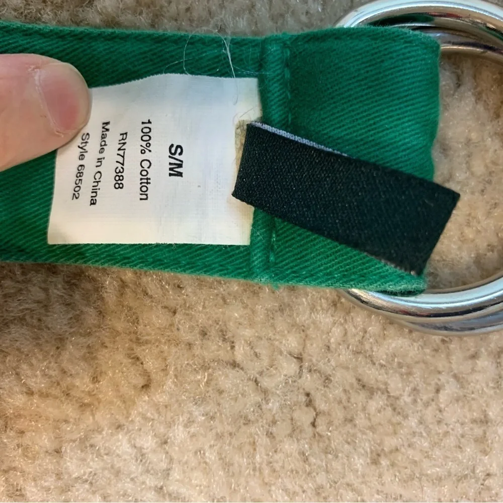 J Crew Watermelon D-Ring Fabric Belt- S/M